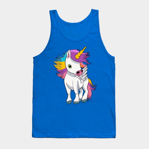 Rainbow Carousel Unicorn Tank Top by Ms. MillieLeeHarper